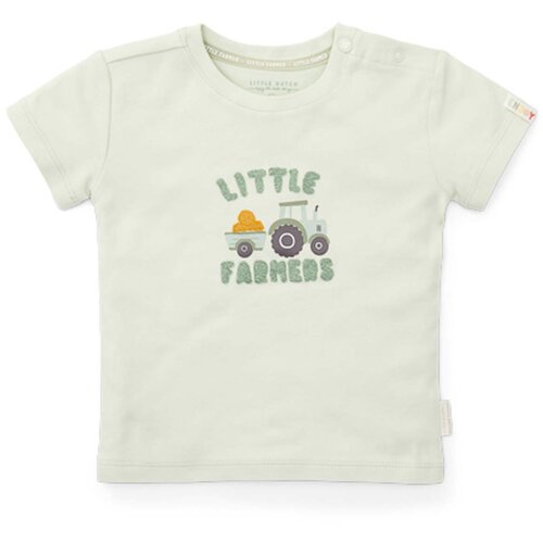 Little dutch otroška majica s kratkimi rokavi farm green Cene