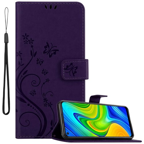 Cadorabo Xiaomi RedMi NOTE 9 in klasična temno modra - ovitek v cvetličnem dizajnu z magnetnim zapiranjem, stoječo funkcijo in režami za kartice, (20860277) Cene