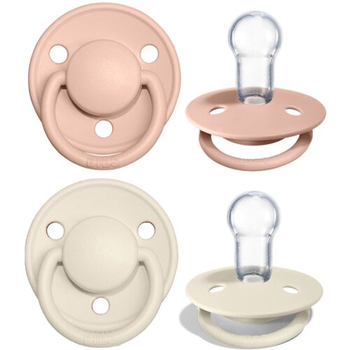 Bibs De Lux dude (silikon) - Ivory/Blush Slike