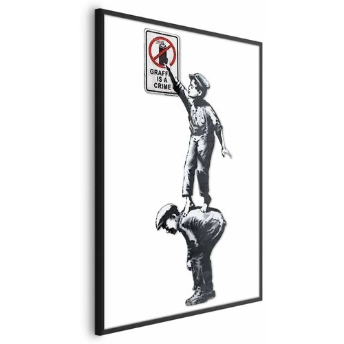  Plakat - Graffiti is a Crime 21x30 Crni okvir Cene