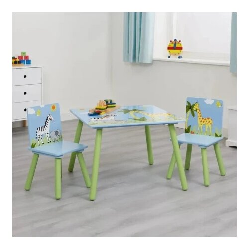 Kinder Home Ginger Home dječji stol sa stolicama za crtanje, igru i hranjenje, drveni, za dječju sobu Savanna Cijene