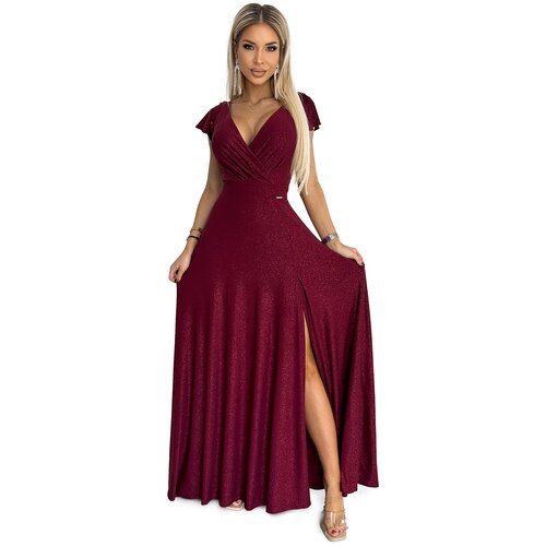 Numoco Women's shiny long dress with neckline Cijene