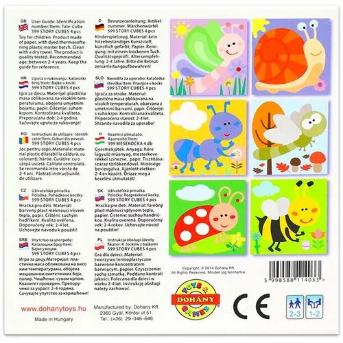  Me&amp;scaron;aj puzzle s kockami, 4 deli - Insekti Slike