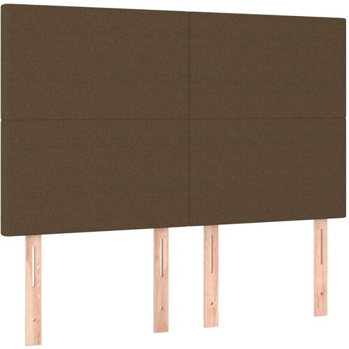  Krevet s oprugama i madracem tamnosmeđi 140x200 cm tkanina Slike