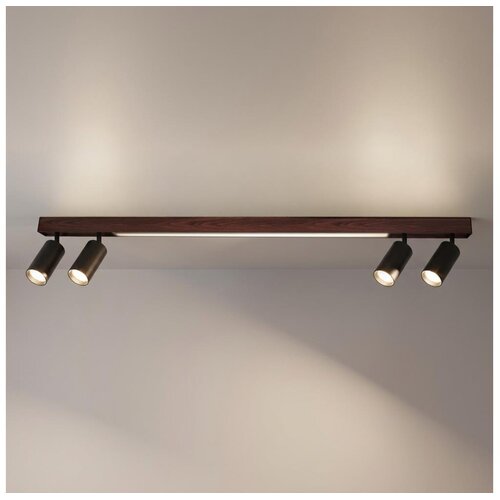 Brilagi LED spot svetiljka SELE 4xGU10/30W/230V + LED/25W crna/dekor hrasta Slike
