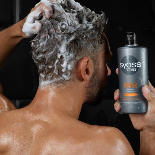 Syoss Men Power Shampoo &amp;scaron;ampon za krepitev in spodbujanje rasti las 440 ml za mo&amp;scaron;ke Slike