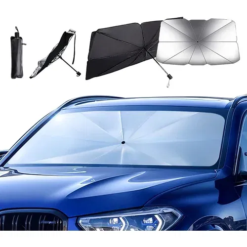 INF Senčnik za vetrobransko steklo / zložljiv dežnik za vetrobransko steklo za avto 145×79 cm, (21277903)