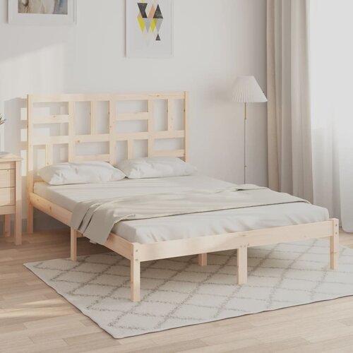  The Living Store Posteljni okvir trden les 150x200 cm - Posteljni Okvir, (21444342) Slike