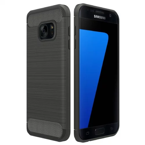  Silikonski ovitek za Samsung Galaxy S7 G930 - mat carbon črn