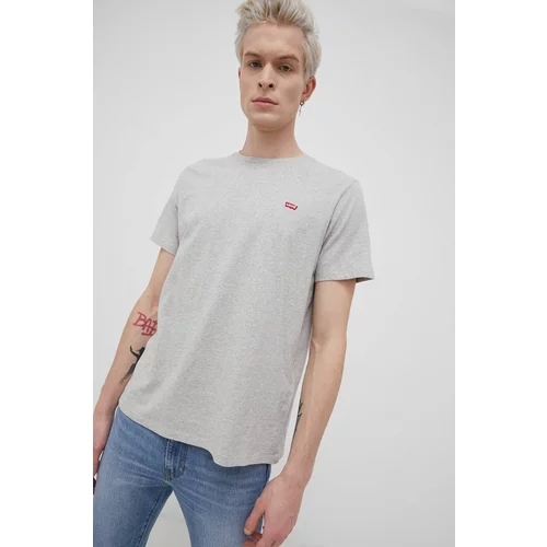 Levi's Bombažen t-shirt siva barva