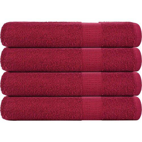 VidaXL Ručnici 4 kom bordo 100 x 200 cm 360 gsm od 100 % pamuka Slike