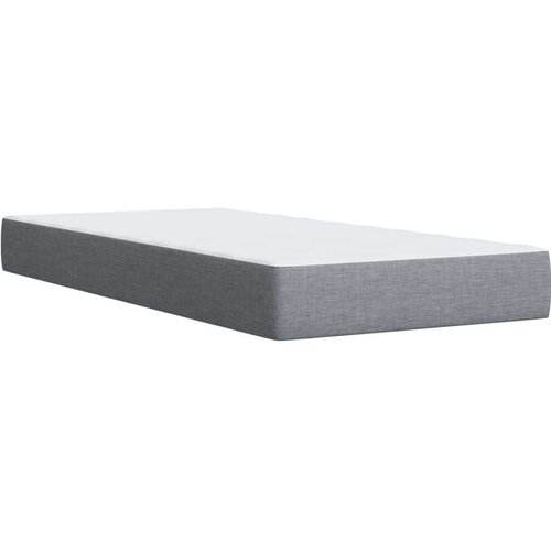 VidaXL Box spring krevet s madracem svjetlosivi 90x190 cm od tkanine Slike