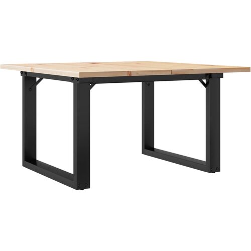 Maison Chic Klubska mizica - kavna mizica - Nizka mizica O okvir 70x70x40 cm trdna borovina lito železo, (21753778) Slike