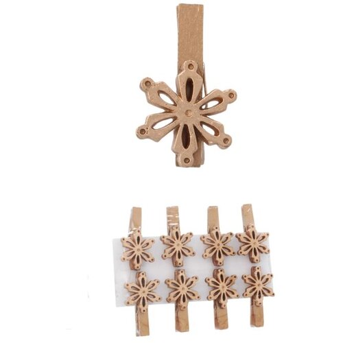  Set 8 božićnih ukrasnih kvačica boja drva 3x3 cm Cijene