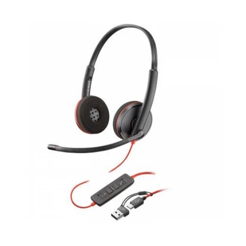 HP Blackwire 3325 Stereo Microsoft Teams USB-C slu&scaron;alke + 3,5 mm vtič + USB-C/A adapter 8X222AA, 214017-101 Cene