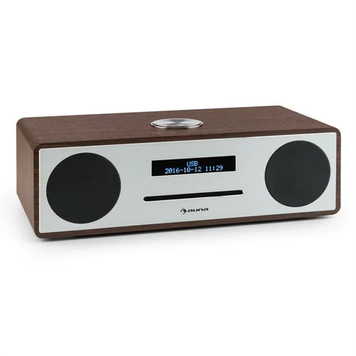 Auna STANDFORD DAB-CD-RADIO DAB+ BLUETOOTH USB MP3 AUX FM, BOJA VLAŠKOG ORAHA