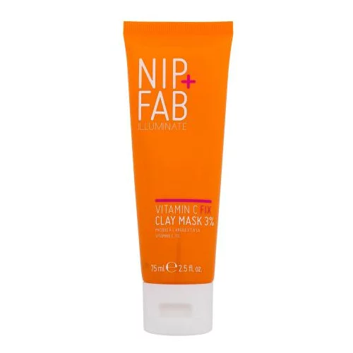 NIP+FAB Illuminate Vitamin C Fix Clay Mask 3% maska za obraz 75 ml za ženske