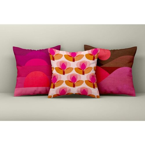 WALLXPERT Set ukrasnih jastučnica Asr_plw25-29, 43x43 cm, 3 komada, Šarene Cene