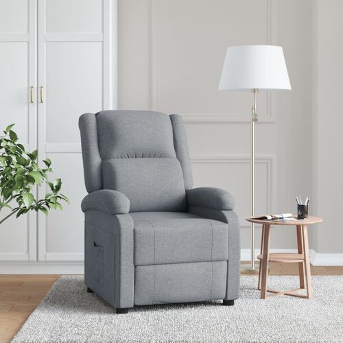 vidaXL Naslonjač od tkanine svjetlosivi Cijene