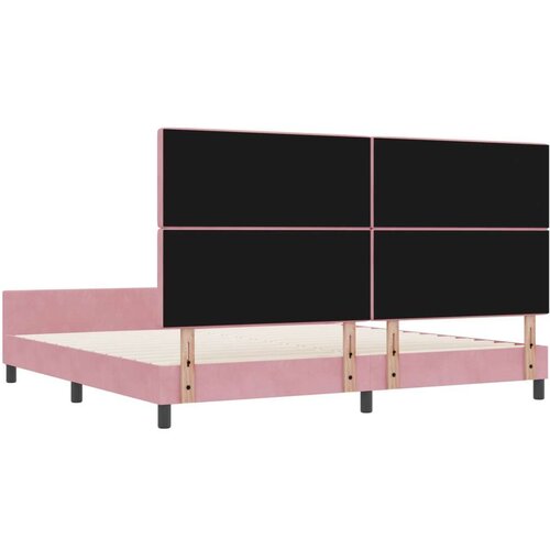 vidaXL Roza Žametna Postelja 200x200 cm, (22049681) Cene
