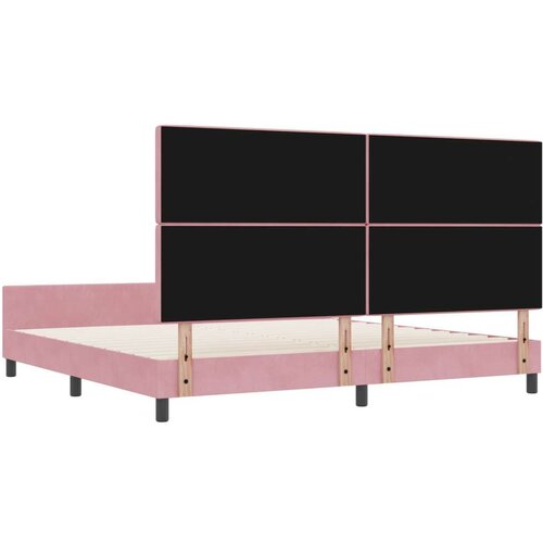 vidaXL Ružičasti Bar&scaron;unasti Krevet S Okvirom 200x200 cm Cijene