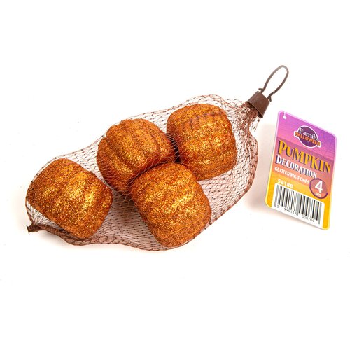 Family Dekoracijska buča za noč čarovnic - 5,2 cm - pena - ble&amp;scaron;čeča - 4 kos / paket, (5000183883) Slike