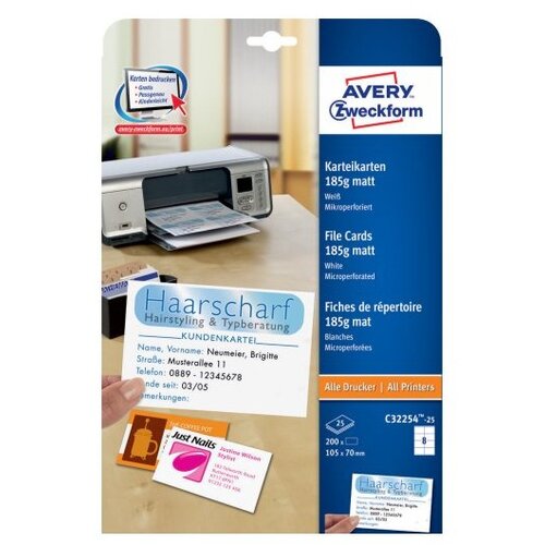 Avery Zweckform Kartonske predloge 105 x 70 mm, 185 g/m² Cene