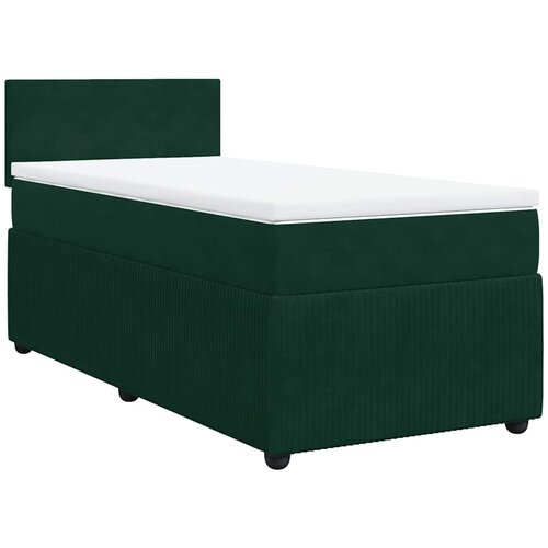 Box spring krevet s madracem tamnozeleni 90x190 cm bar&amp;scaron;unasti Slike