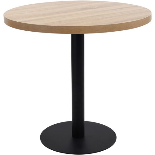 vidaXL Bistro miza svetlo rjava 80 cm mediapan Cene