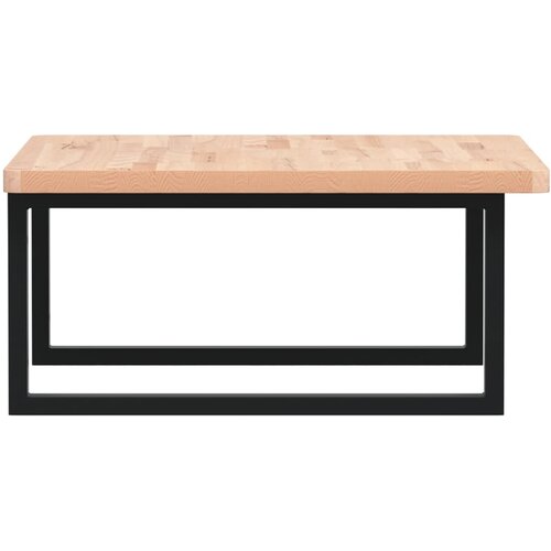  Zidna polica za umivaonik od čelika i masivne bukovine Smeđa 60 x 60 x 2.5 cm Slike