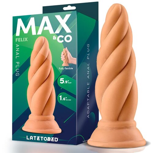 Max&amp;amp;co. Felix Adaptable Butt Plug 5.9&amp;quot; Flesh Slike