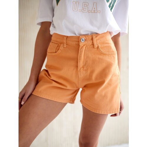 Fasardi Orange denim shorts with high waist Slike