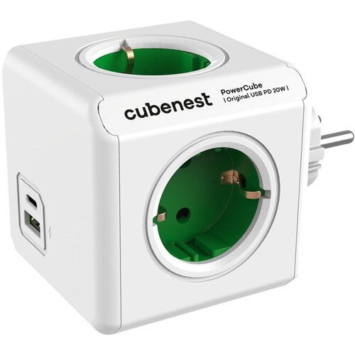 Cubenest Razdjelnik utičnica 12 cm PowerCube Original USB Schuko &amp;ndash; Slike