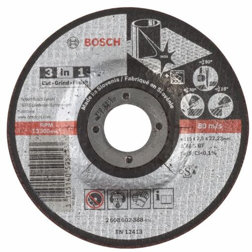 Bosch rezna ploča 3 u 1 A 46 S BF, 115 mm, 2,5 mm - 2608602388 Cene