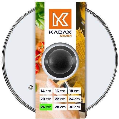 KADAX stekleni pokrov 26 cm univerzalni toplotno odporen pokrov za lonce in ponev, (5000356010) Slike