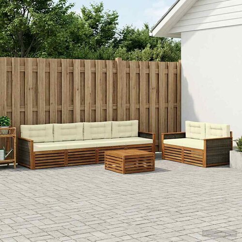  Set vanjskih sofa 7 kom. Prirodna i krem Cijene