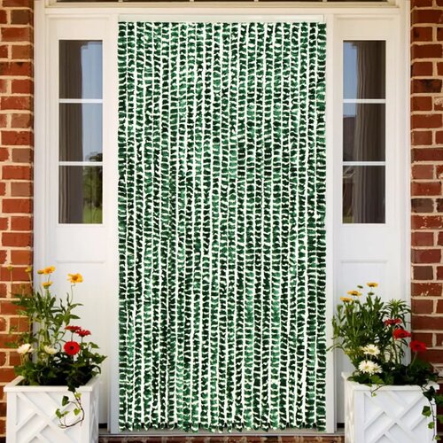 VidaXL Zavesa proti mrčesu zelena in bela 100x220 cm &amp;scaron;enilja Slike