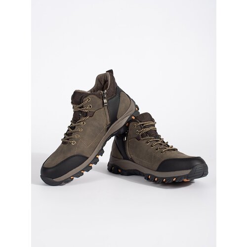 Shelvt Brown Men's Hiking Boots Cene