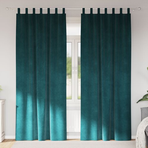 vidaXL Zavese Temno zelena Poliester 140 x 225 cm Temno zelene zavese Cene
