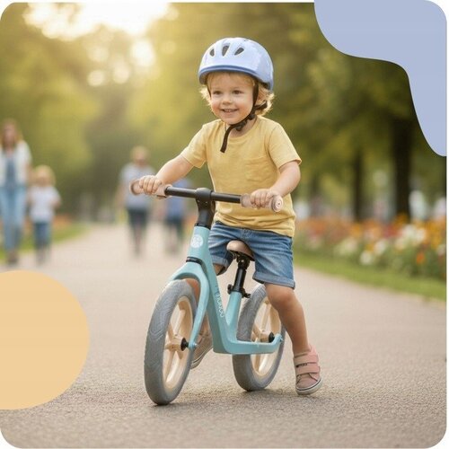 Nukido Light Flee 12&amp;quot; dječji bicikl bez pedala, bež-plavi Slike