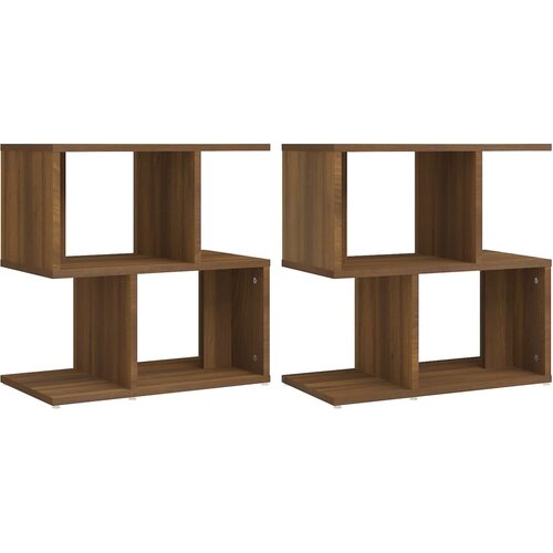 Maison Chic Dvo delni komplet Nočne omarice - Nočne mize rjavi hrast 50x30x51,5 cm konstruiran les, (21689962) Cene