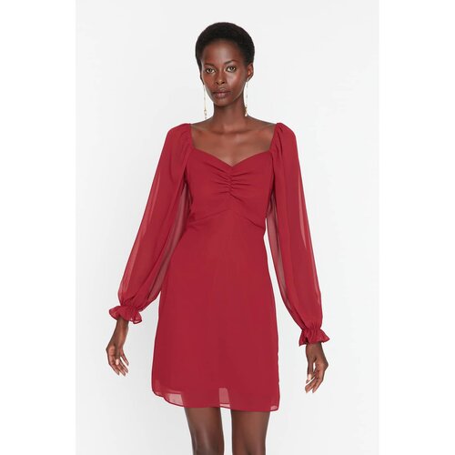 Trendyol Claret Red Heart Collar Dress | ePonuda.com