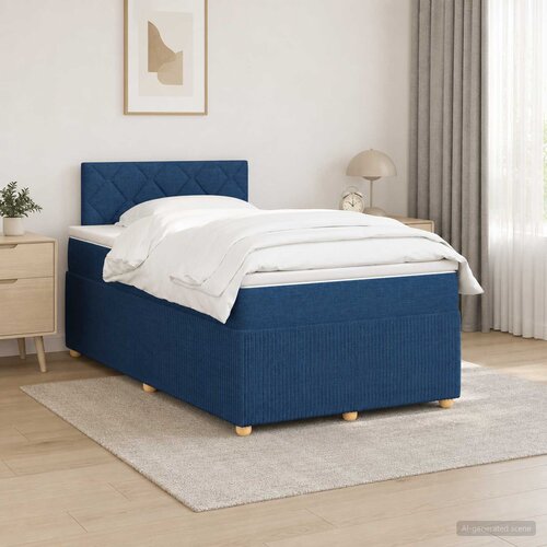  Boxspring krevet s madracem Plava 120 x 200 cm Tkanina Cijene