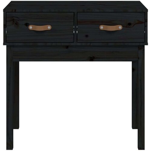 VidaXL Konzolni stol crni 76,5x40x75 cm od masivne borovine Slike
