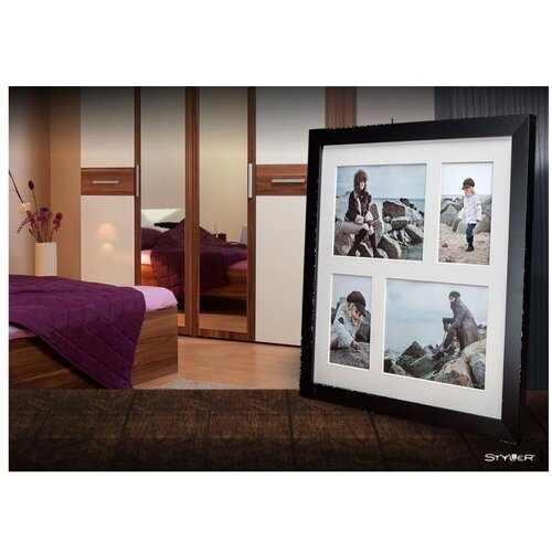 Styler Crni okvir za 4 fotografije Narvik, 39 x 39 cm Slike