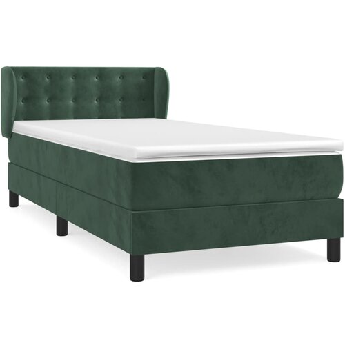 Maison Chic Box spring postelja - Vzmetna postelja z vzmetnico temno zelena 80x200 cm žamet SL7885, (21901198) Cene