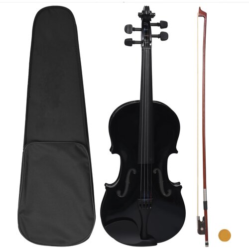 vidaXL Violinski set s gudalom i podbradkom crni 4/4 Cijene
