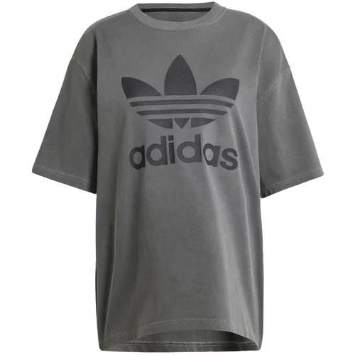 Adidas Tehnička sportska majica 'Trefoil' tamo siva
