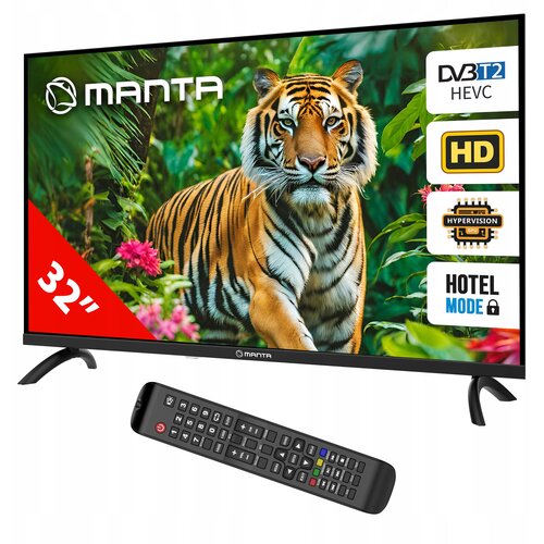 Manta MATV001LHN32 LED TV sprejemnik, 32" (81cm), HD, HyperVision GPU, Dolby STEREO 5.1, DVB-C/T/T2/S/S2/HEVC, Hotel Mode, 2x HDMI, 2x USB, 1x CI+, Frameless oblika - - 32 Cene