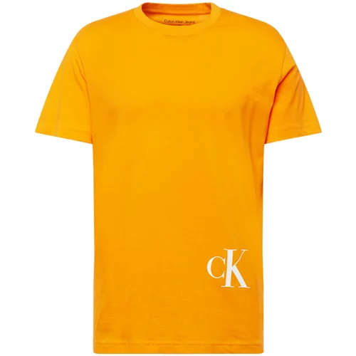 Calvin Klein Jeans Majica svetlo oranžna / bela